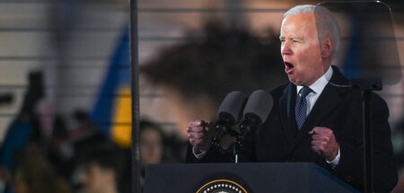 Charaktermaske des US-Imperialismus: Joseph Biden am Dienstag in...