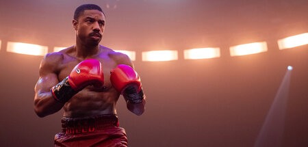 Michael B. Jordan als Boxer Adonis Creed (undatierte Filmszene a...