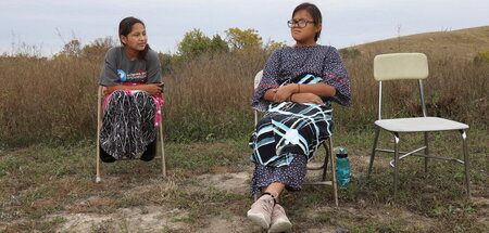 Schülerinnen im Pine-Ridge-Reservat in South Dakota