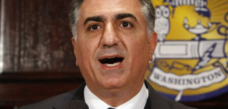 Reza Pahlavi während einer Rede vor dem National Press Club (Was...