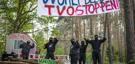 Besetzerinnen und Besetzer in der Wuhlheide