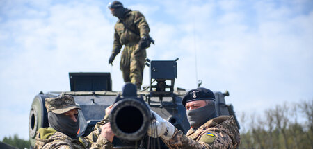 Hauptsache tödlich: Ukrainische Soldaten bei der Ausbildung am d...