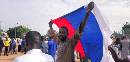 Demonstranten in Niamey: Hoffnung auf Neuanfang mit russischer U...