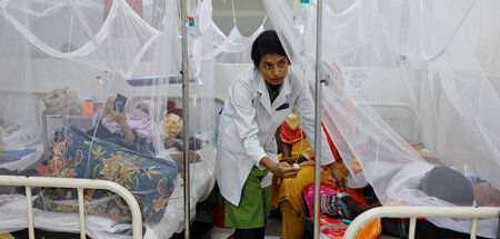 Versorgung von Dengue-Patienten in einer Klinik in Dhaka, Bangla...