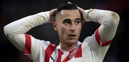 Anwar El Ghazi hier noch im Trikot des PSV Eindhoven (12.3.2023)