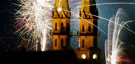 Silvesterfeuerwerk in Meiningen