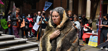 Indigenenprotest in Sydney am 8. April 2022