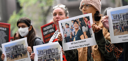 Protest gegen die Tötung der australischen Helferin Zomi Frankco...
