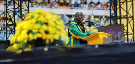 Vorteil verspielt: Der ANC-Vorsitzende Cyril Ramaphosa vor Unter...