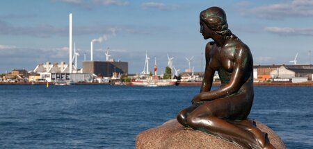 Besser von oben fotografieren: Die kleine Meerjungfrau in Kopenh...