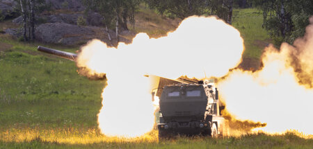 Gemeinsame Übung von schwedischem und US-Militär in der Nähe von...