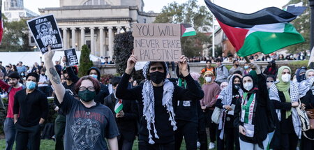 Solidarität macht unbesiegbar: Protest gegen den Gazakrieg an de...