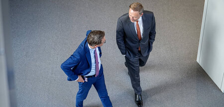 Carsten Linnemann (CDU) und Christian Lindner (FDP, r.) im Bunde...