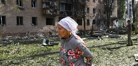 Kursk, 11. August: Nach dem Beschuss eines Wohnblocks durch ukra...