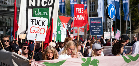 Demonstration anlässlich der bevorstehenden Urteilsverkündung im...