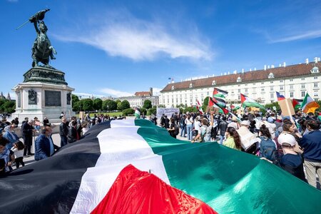 Palästinasolidarische Demonstration am 1. Juni in Wien