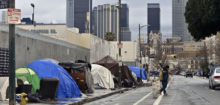 Alltäglicher Anblick in US-Städten: Zeltlager säumen die Straßen...