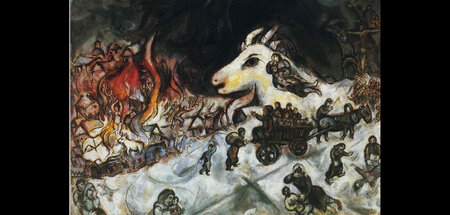 Marc Chagall: »Der Krieg« (1964–1966), Öl auf Leinwand, 163 × 23...