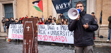 Protest von Studenten in Rom gegen Kürzungen an Hochschulen (20....