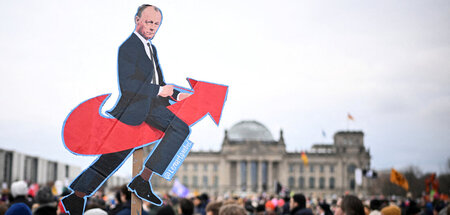 Wie beflügelt: Friedrich Merz bekam beim Parteitag am Montag bre...