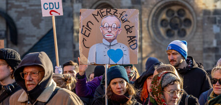 Demonstration gegen eine Übernahme von AfD-Positionen durch die ...