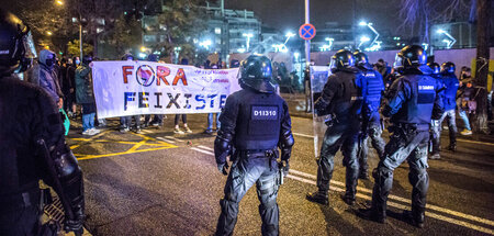 12. Februar 2021 in Barcelona: Antifaschistische Demonstration