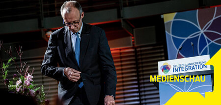 Als Merz die Bühne betrat, leerte sich der Saal (Berlin, 19.11.2... Als Merz die Bühne betrat, leerte sich der Saal (Berlin, 19.11.2...