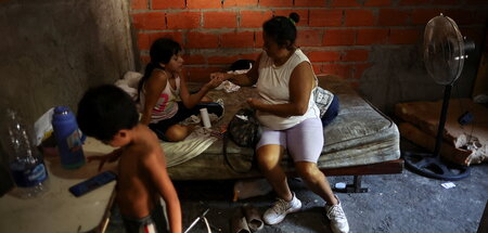 Eine Wohnung in Villa Fiorito, einem Arbeiterviertel am Rande vo... Eine Wohnung in Villa Fiorito, einem Arbeiterviertel am Rande vo...