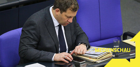 Findet sich noch ein Opfer für »Reformen«? Lars Klingbeil am Don... Findet sich noch ein Opfer für »Reformen«? Lars Klingbeil am Don...