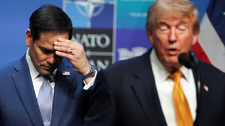 Außenminister Marco Rubio und Präsident Donald Trump (r.) (Ankar... Außenminister Marco Rubio und Präsident Donald Trump (r.) (Ankar...
