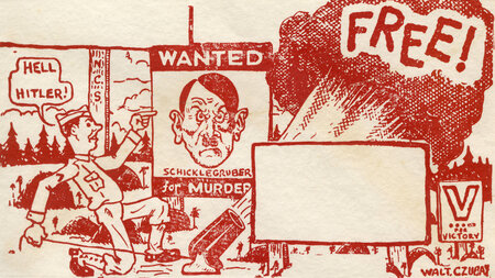 »Wanted ... for Murder«: US-Cartoon von Walt Czuber aus dem Jahr... »Wanted ... for Murder«: US-Cartoon von Walt Czuber aus dem Jahr...