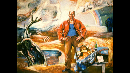Wolfram Schubert, »Brot für alle«, 1975. Tempera auf Hartfaserpl... Wolfram Schubert, »Brot für alle«, 1975. Tempera auf Hartfaserpl...