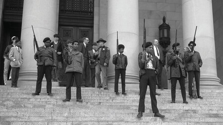 Eine Aktion von »Black Panther«-Mitgliedern in Seattle am 28. Fe... Eine Aktion von »Black Panther«-Mitgliedern in Seattle am 28. Fe...