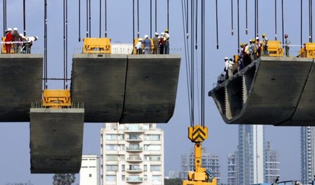 Schollen in der Megacity: Mumbai am 28. April 2009