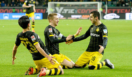 Spitz auf Knopf: Kagawa, Reus und Mkhitaryan