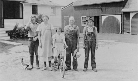 Schwäbische Einwandererfamilie bei Ann Arbor in Michigan (USA) v...