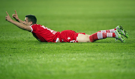 Torschütze Damir Kreilach von Union rutscht nach dem 3:1 gegen E...