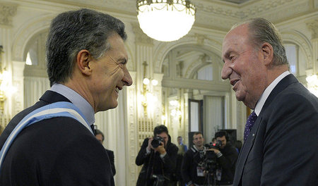 Mauricio Macri und Spaniens Exkönig Juan Carlos