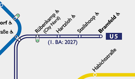 Die U5 soll ab 2026 von Bramfeld und Stelshoop aus in Richtung H...