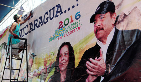 Wahlkampf für Daniel Ortega und Rosario Murillo in Jinotepe