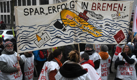 Gewerkschafter in Bremen protestieren häufig gegen Unterfinanzie...