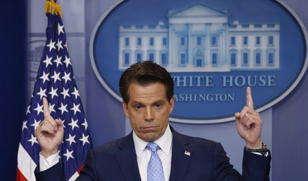 Anthony Scaramucci vor Pressevertretern im Weißen Haus (21.7.17)